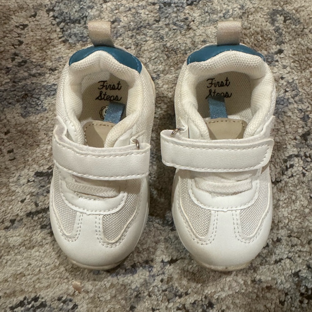 First Steps White Kids Sneakers